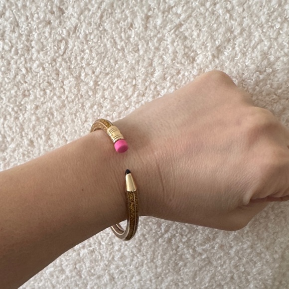Betsey Johnson Gold and Pink Pencil-Inspired Bracelet - Picture 5 of 8